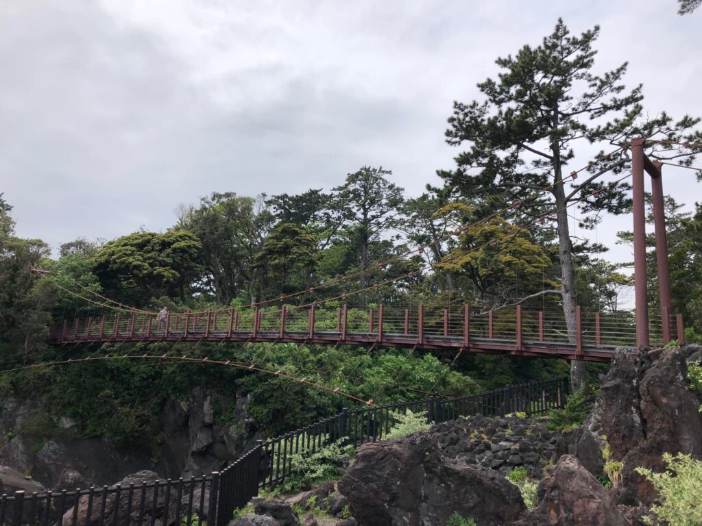 Kadowaki hængebroen på Jogasaki vandrestien.