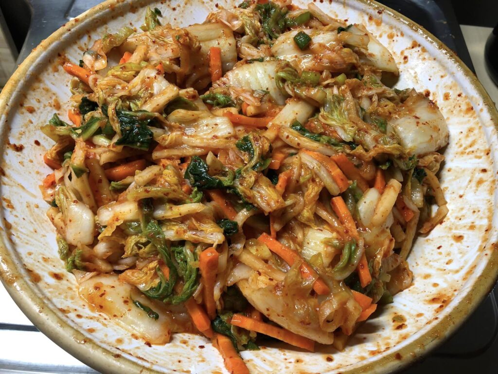 Den færdige kimchi. 