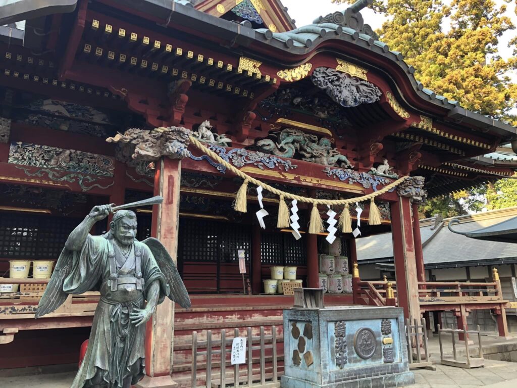Takaosan yakuoin Yukiji Templet på Takao. 