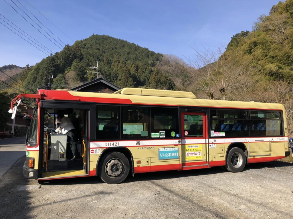 Bussen til Jinba-kogen. 