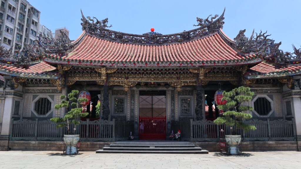Indgangen til Longshang templet i Taipei. 